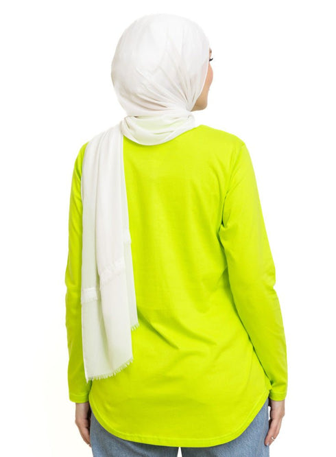 Lime Punch Printed Long - Sleeve Design 4 - Khotwh